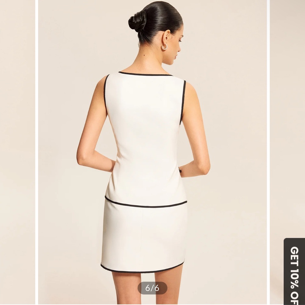 Commense White and Black Skirt Set - Picture 4 of 4